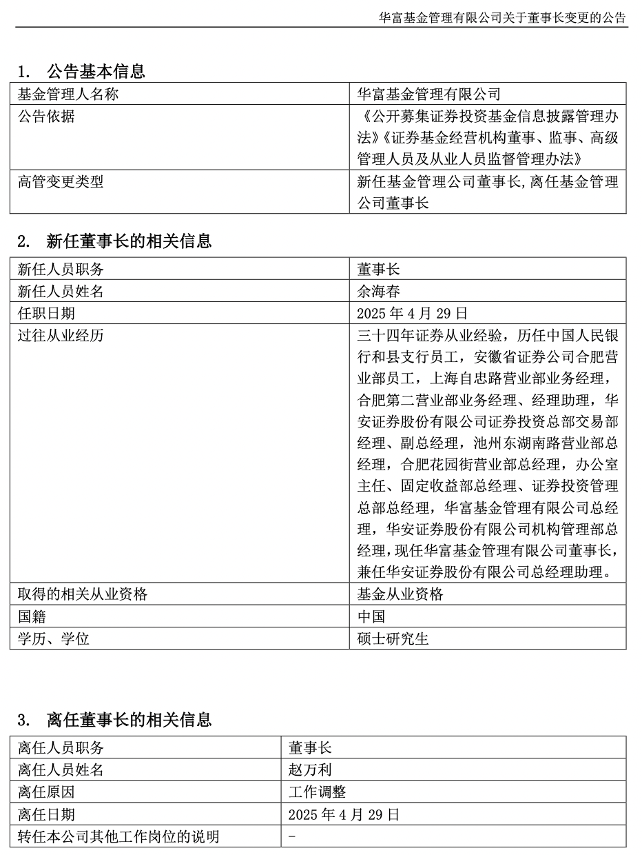 三家“券商系”公募同日变更掌门人，新董事长均为公司股东方老将